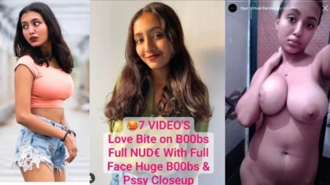 Famous Insta Influencer Divya Mandal Showing Her Big Boobs Closeup Shaved Pussy App Content