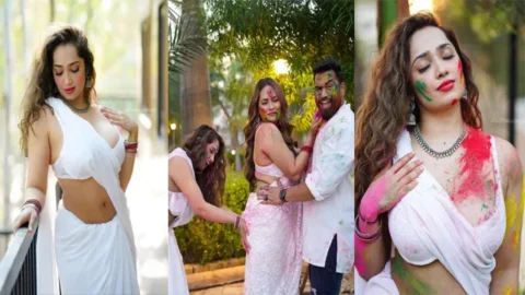 Aditi Mistry First Time Ever - Stripping Completely Topless Live