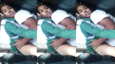 School Babe Inside Car Fucking With Lover