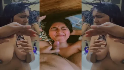 Indian Gf Blowjob Fucking - Nude Taking Cum On Face Mms Video