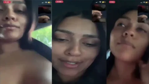 Secret Car Romance GF Teasing on Hot Video Call MMS Porn